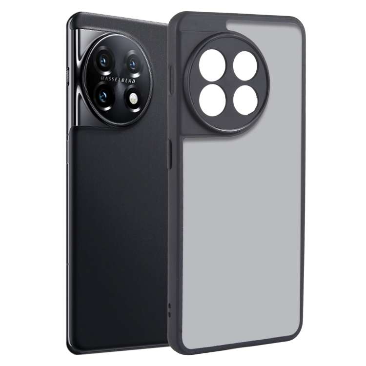 For OnePlus 11 Fine Pore Matte Black TPU + PC Phone Case