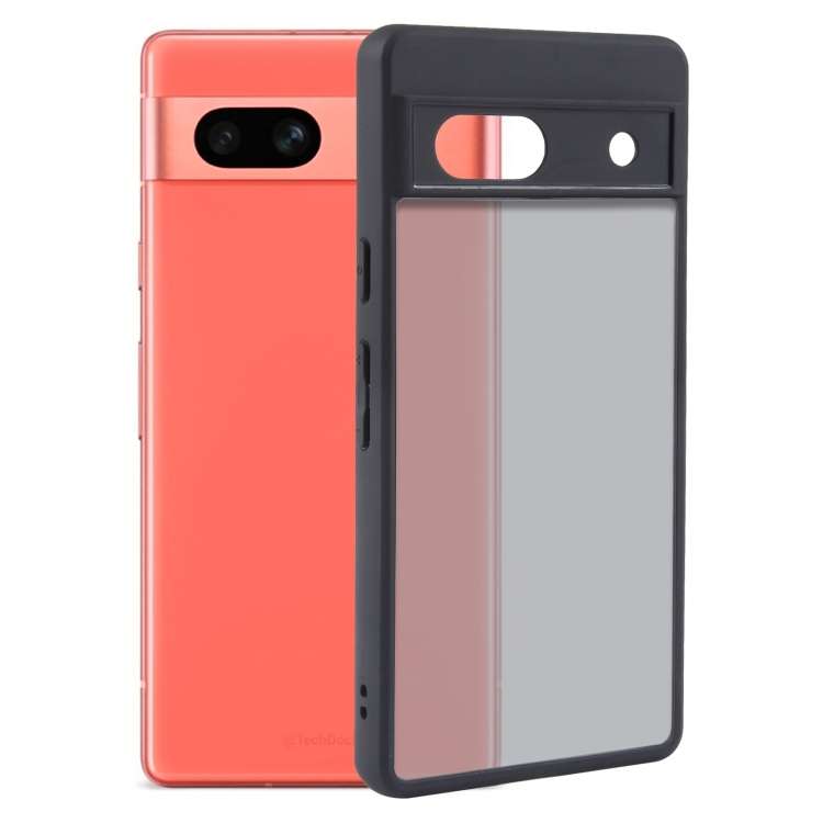 For Google Pixel 7a Matte Black TPU + PC Phone Case