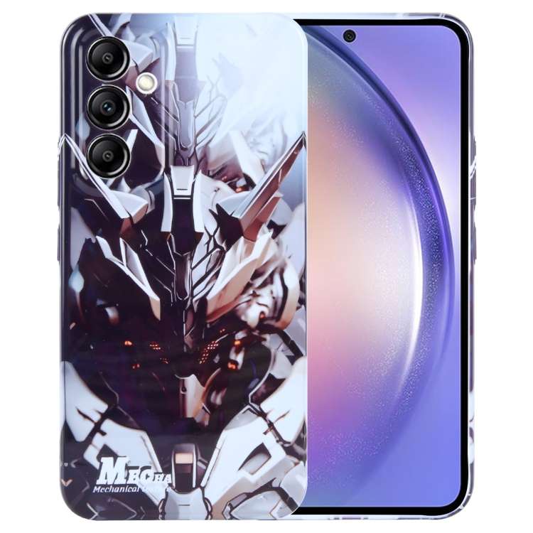 For Samsung Galaxy A54 5G Painted Pattern Precise Hole PC Phone Case(Golden Robot)