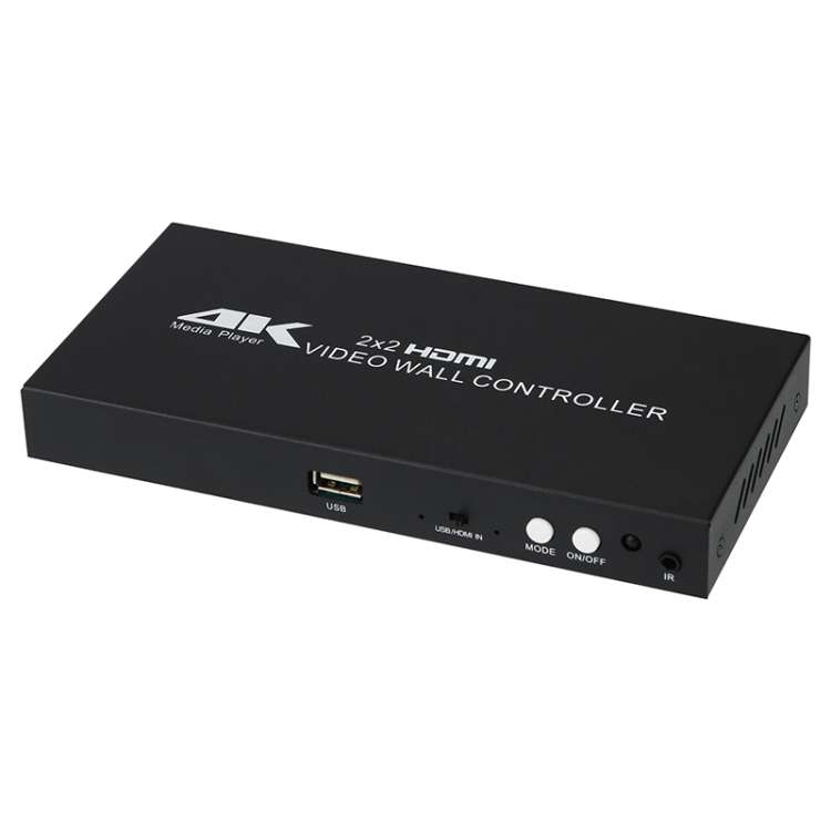 XP03 4K 2x2 HDMI Video Wall Controller Multi-screen Splicing Processor, Style:Playback Version(US Pl