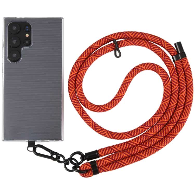 8mm Twill Texture Adjustable Phone Anti-lost Neck Chain Nylon Crossbody Lanyard, Adjustable Length:
