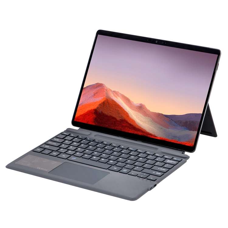 For Microsoft Surface Pro 10 / Pro 9 2089A Wireless Bluetooth Keyboard Leather Case with Touchpad(Gr