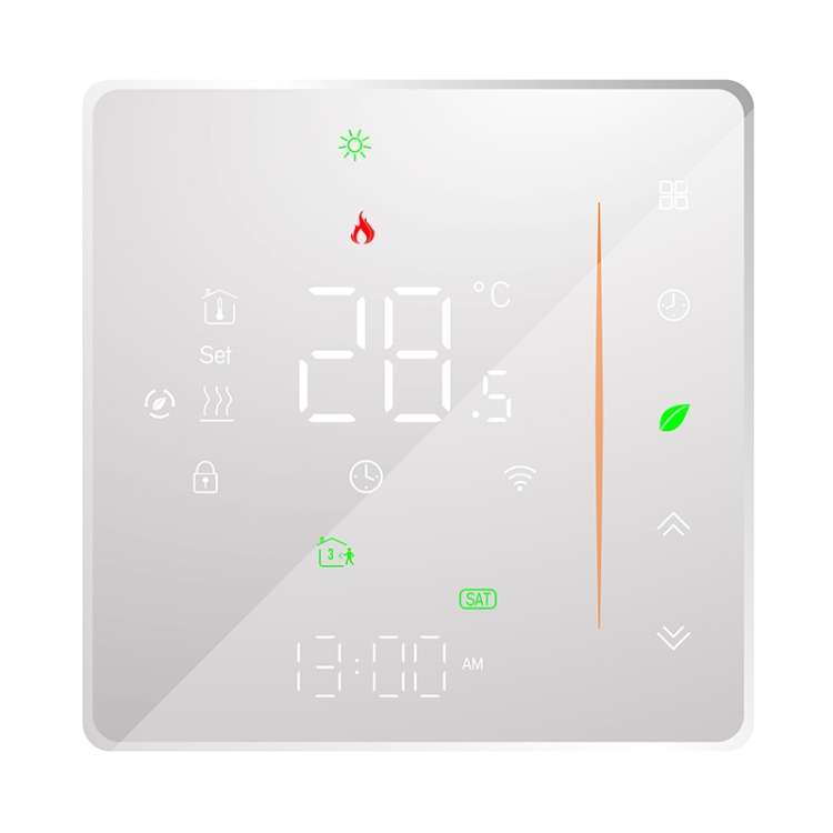 BHT-006GBLW 95-240V AC 16A Smart Home Heating Thermostat for EU Box, Control Electric Heating with O