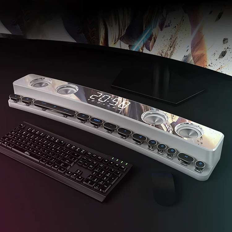 SOAIY SH39 Upgraded Edition Mechanical Button + Mirror Display + Clock Alarm + Big Speaker Desktop H