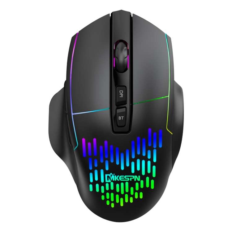 MKESPN X11 Bluetooth Three-modes Charging Wireless RGB Gaming Mouse