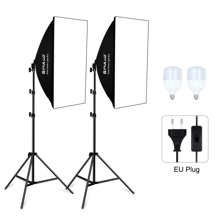 PULUZ Softbox Lighting Kit 2 PCS 50x70cm Professional Photo Studio Photography Light Equipment with