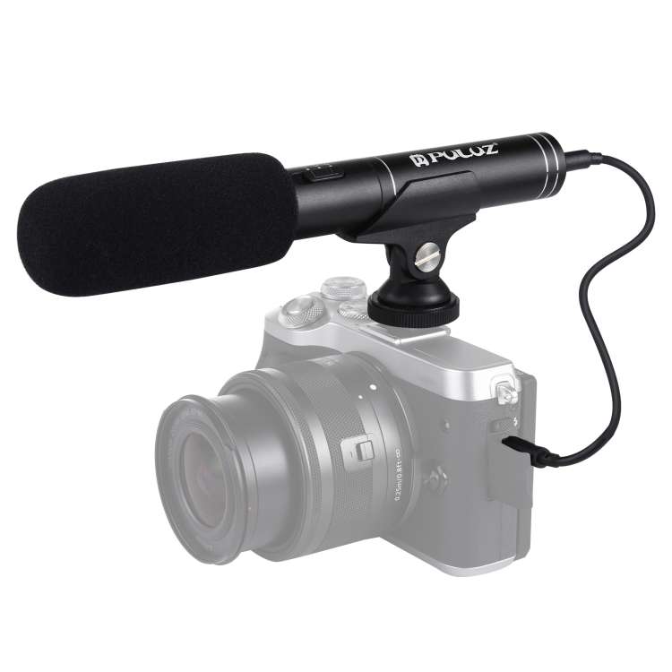 PULUZ Professional Interview Condenser Video Shotgun Microphone with 3.5mm Audio Cable for DSLR & DV