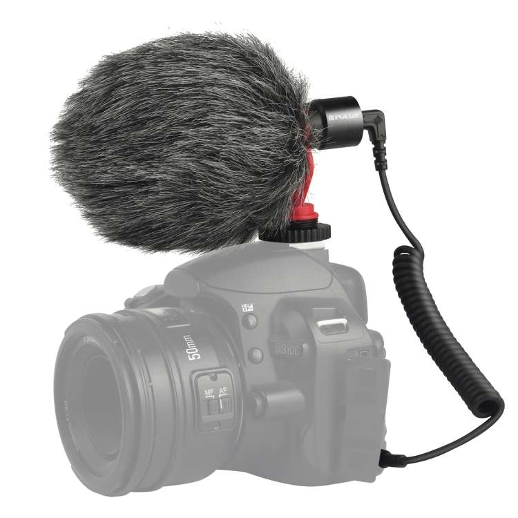 PULUZ Professional Interview Condenser Video Shotgun Microphone with 3.5mm Audio Cable for DSLR & DV