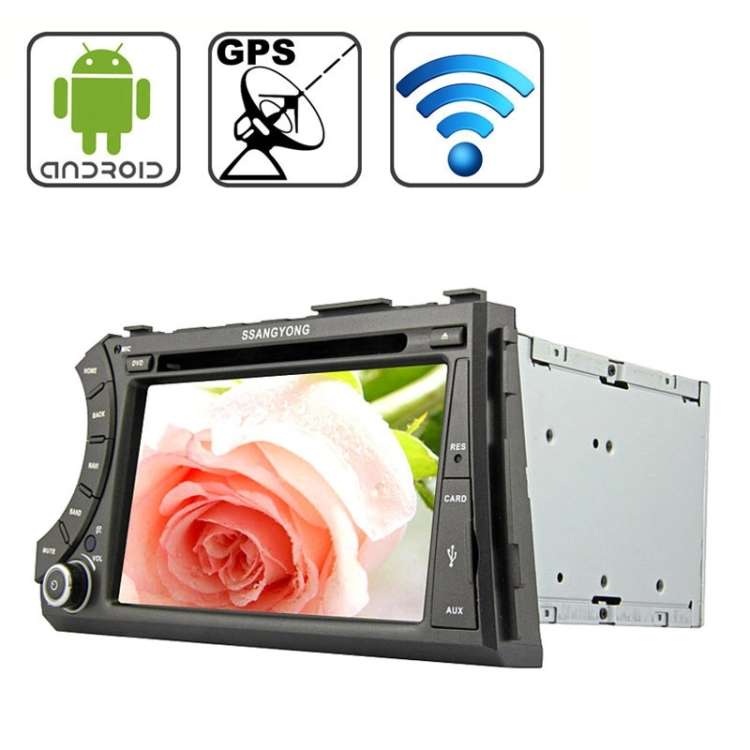 Rungrace 7.0 inch Android 4.2 Multi-Touch Capacitive Screen In-Dash Car DVD Player for Ssangyong Acy
