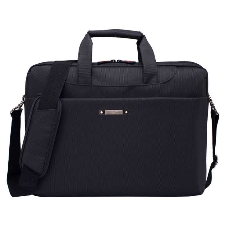 15.6 inch Portable One Shoulder Waterproof Nylon Laptop Bag, Black (301#)(Black)