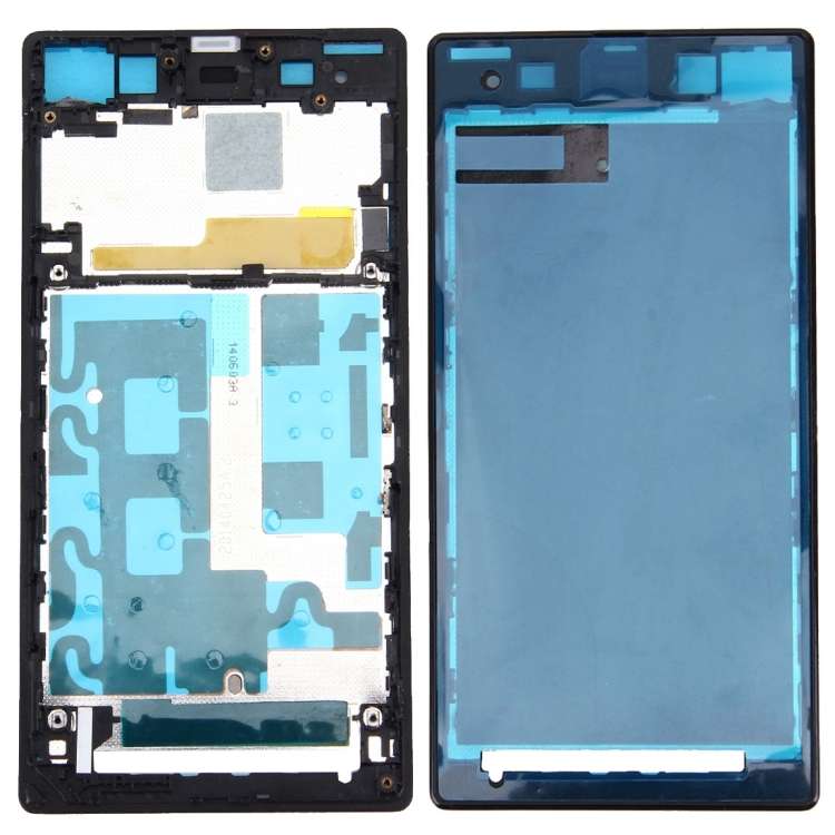 Front Housing LCD Frame Bezel Plate  for Sony Xperia Z1 / C6902 / L39h / C6903 / C6906 / C6943(Black