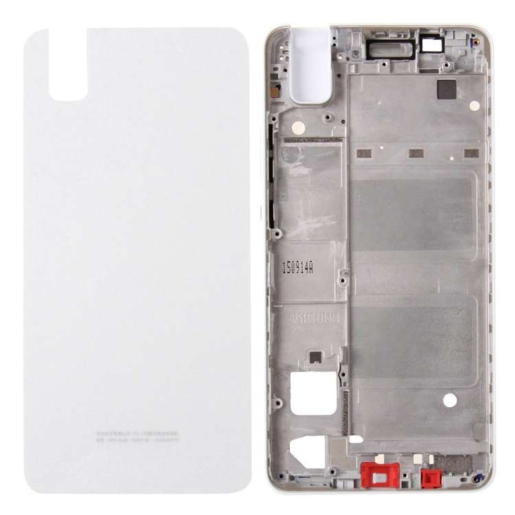 For Huawei Honor 7i Front Housing LCD Frame Bezel + Battery Back Cover(White)