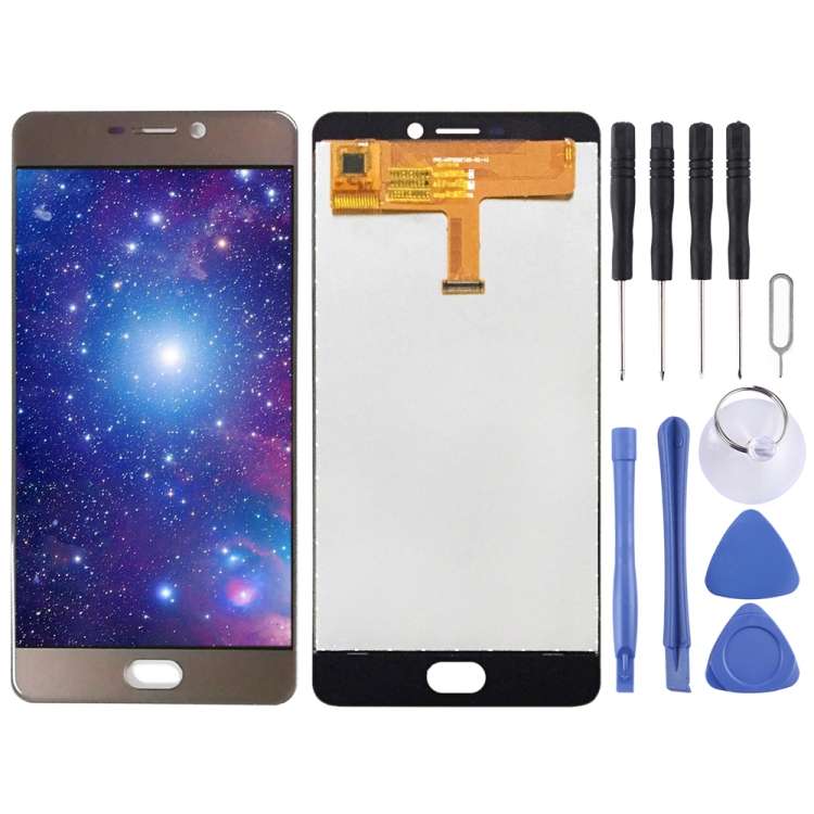 Original LCD Screen for Elephone P8 (2017)with Digitizer Full Assembly(Gold)