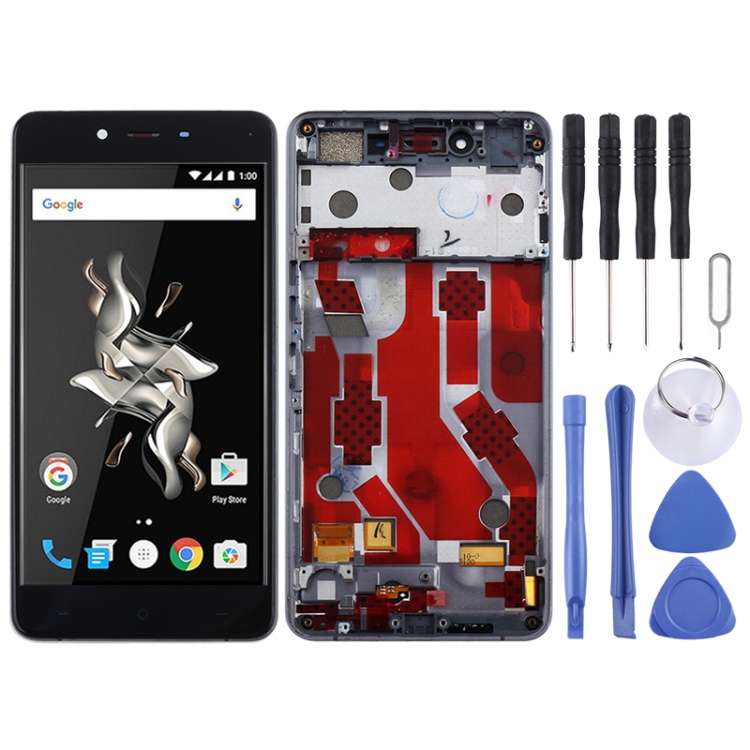 For OnePlus X E1003 Digitizer Full Assembly with Frame OEM LCD Screen (Black)