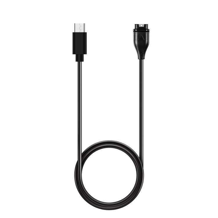 For Garmin Fenix 5 Type-C Port Watch Charger With Data Transmission(Black)