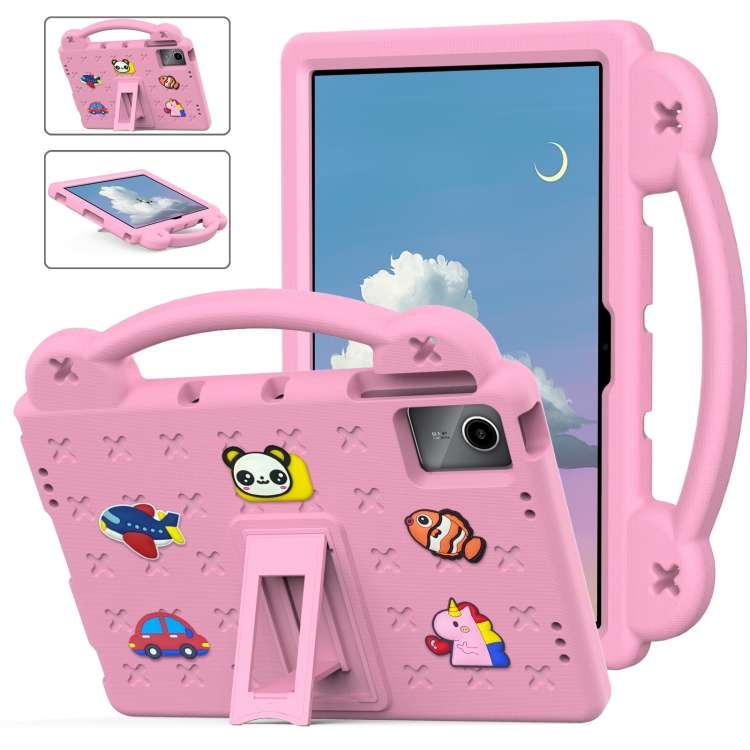 For Onn Tbspg 100110027 2023 Handle Kickstand Children EVA Shockproof Tablet Case(Pink)
