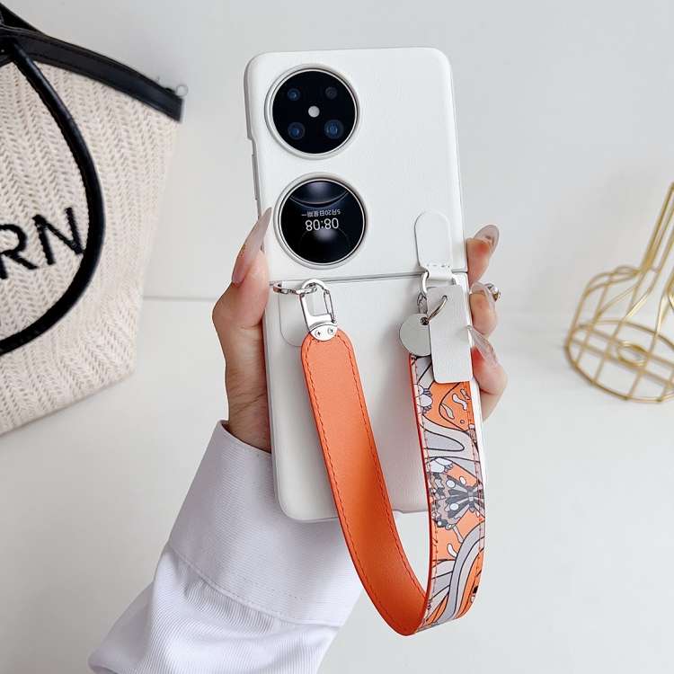 For Huawei Pocket 2 Wristband Folding Shockproof Phone Case(Orange)