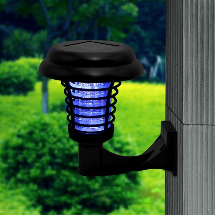 LED Solar Power Mosquito Repellent Bug Zapper Killer UV Lamp Insect Pest Outdoor Garden Lawn Landsca