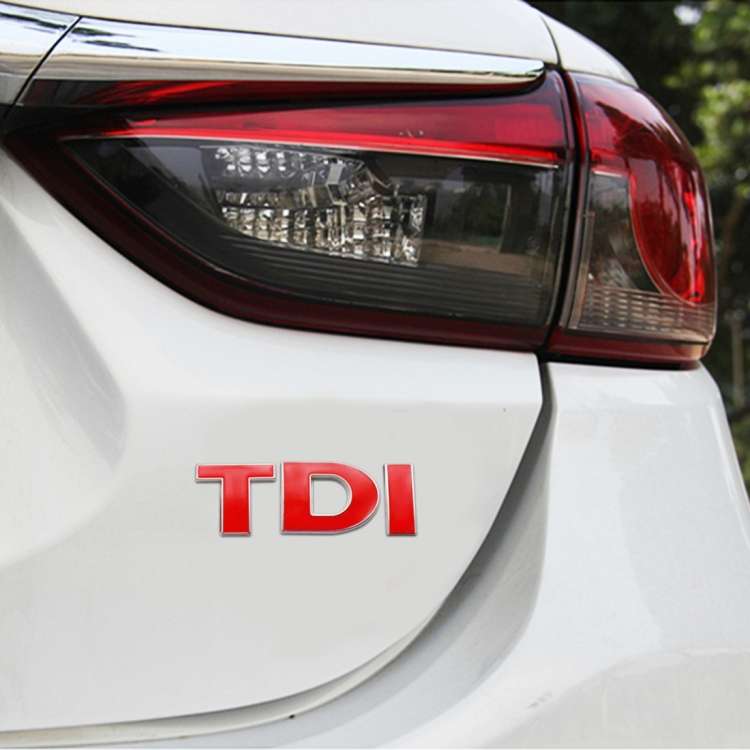 DIY TDI 3D Badge Emblem Decal Car Sticker, Random Color Delivery