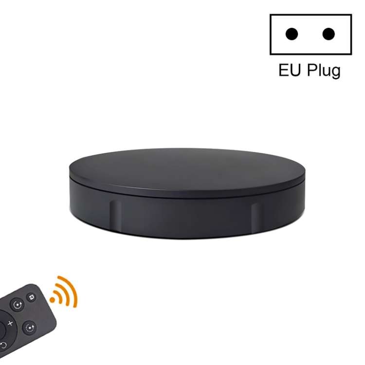 30cm Remote Control Speed Electric Turntable Sample Display Stand, Specification:EU Plug(Black)