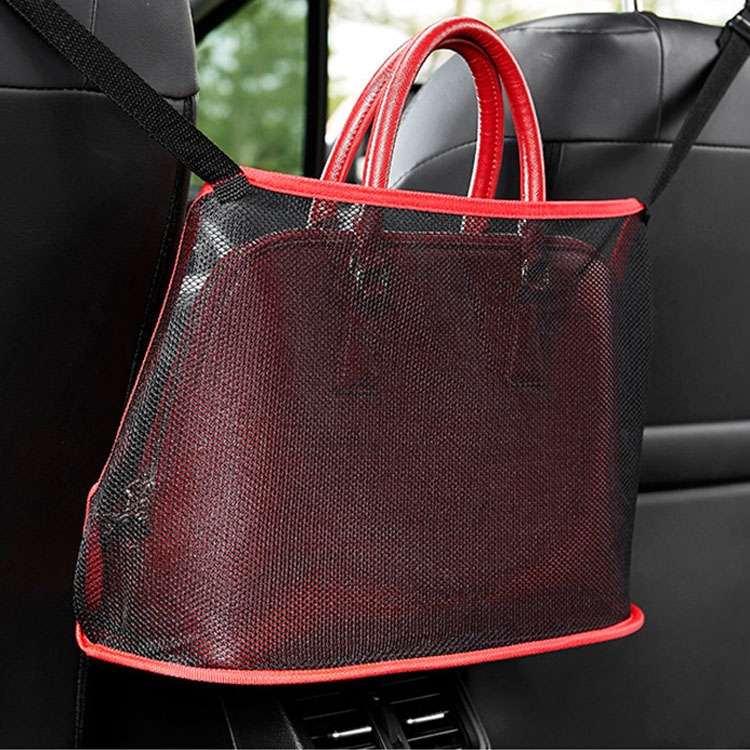 2 PCS Car Storage Net Pocket Between Two Seats Car Screen Suspension Type Storage Bag Universal, Phy