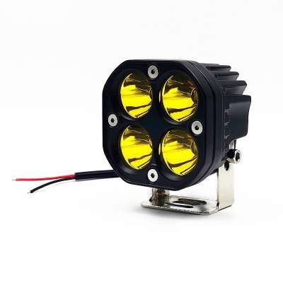 40W Yellow Light Motorcycle LED Spotlight Headlight Car Front Bumper Light Off-Road Vehicle Modified
