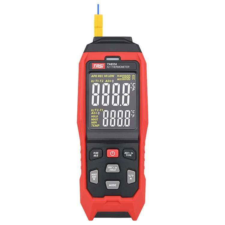 TASI Contact Temperature Meter K-Type Thermocouple Probe Thermometer, Style: TA612A Single Channel