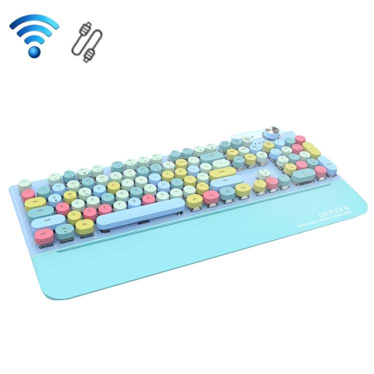 Mofii GEEZER G7 107 Keys Wired / Wireless / Bluetooth Three Mode Mechanical Keyboard, Cable Length: