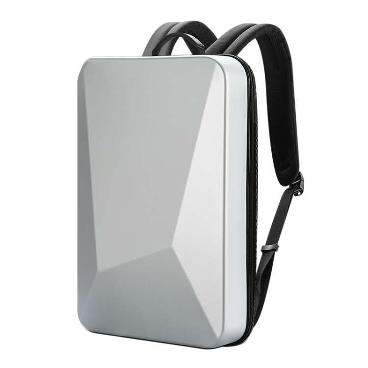 Bopai 61-93318A Hard Shell Waterproof Expandable Backpack with USB Charging Hole, Spec: Regular (Sil