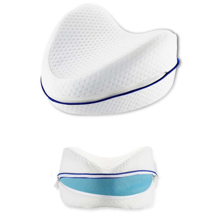 Body Memory Cotton Leg Pillow Sleeping Orthopedic Sciatica Back Hip Joint for Pain Relief(Blue Inner
