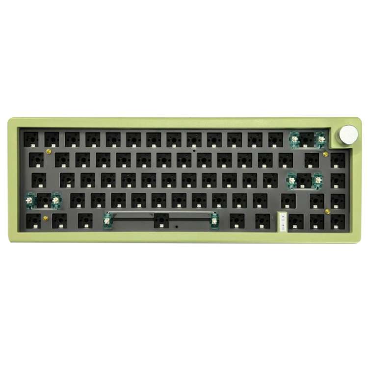 67 Keys Three-mode Customized DIY With Knob Mechanical Keyboard Kit Supports Hot Plug RGB Backlight,