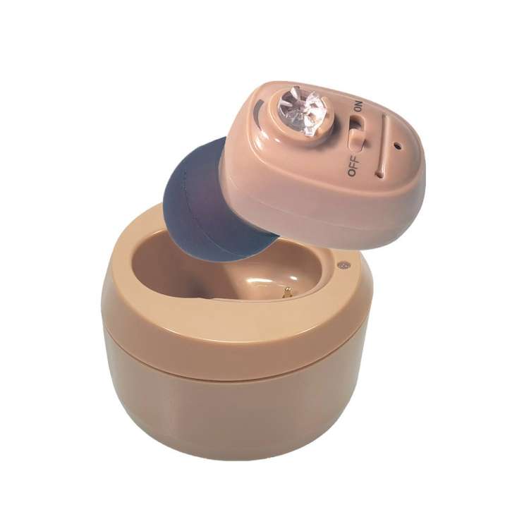 CIC Hearing Aids Rechargeable Invisible Wireless Hearing Aid Sound Amplifier(Skin Color)