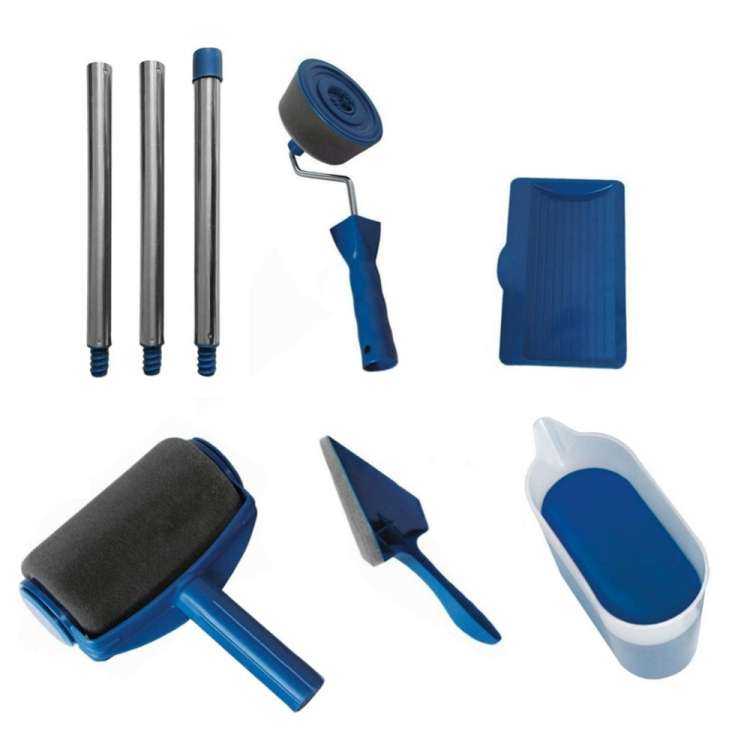 6pcs /Set Sewn Wall Decorative Paint Roller Brush Multifunctional Sponge Paint Painting Tools
