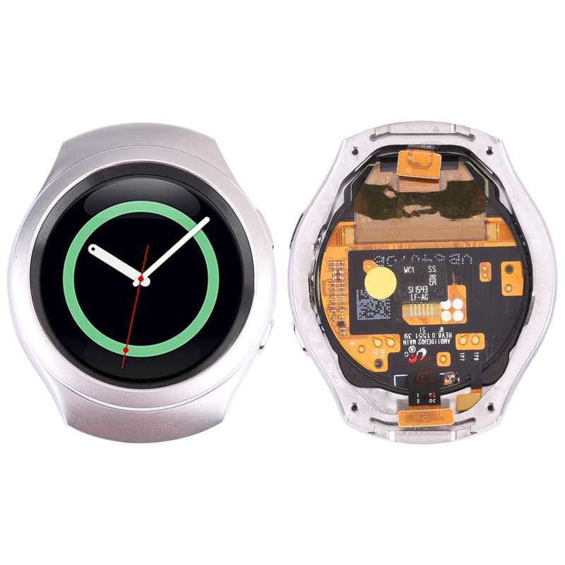 LCD Screen and Digitizer Full Assembly With Frame for Samsung Galaxy Gear S2 SM-R720(Black)