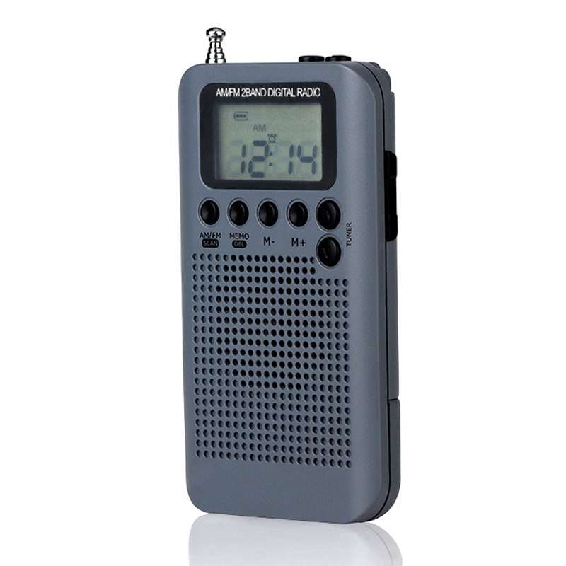 HRD-104 Mini Portable FM + AM Two Band Radio with Loudspeaker(Black)