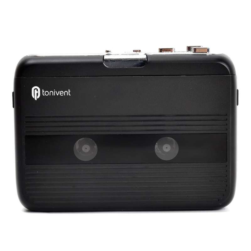Tonivent TON007B Portable Bluetooth Tape Cassette Player, Support FM / Bluetooth Input and Output(Bl