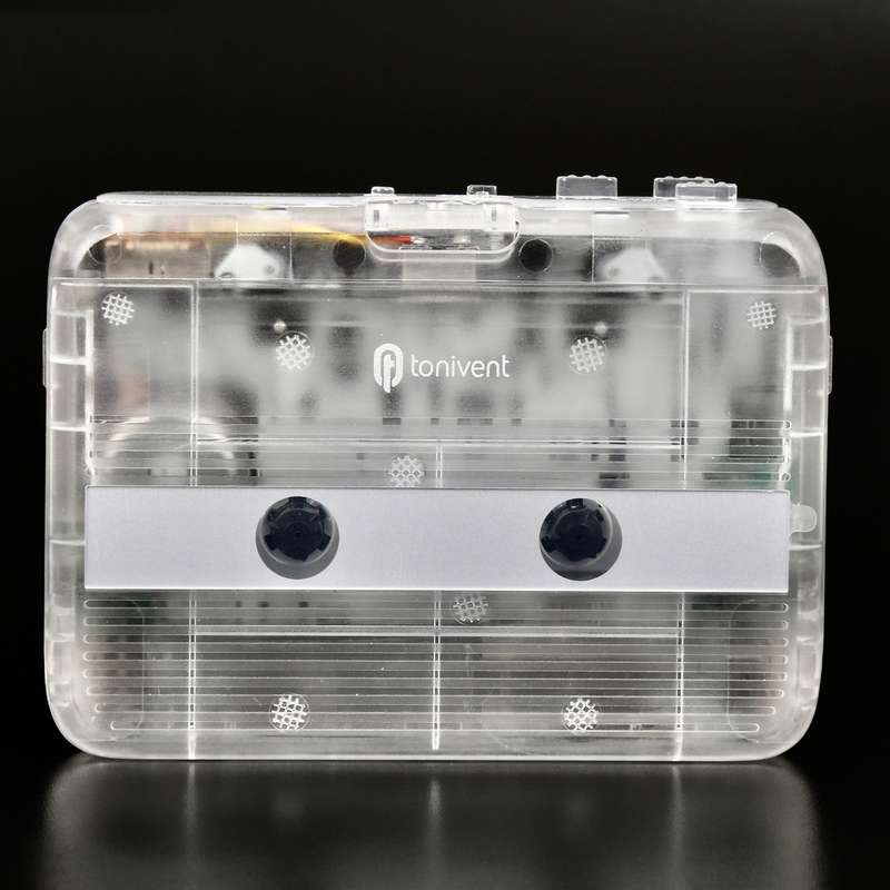 Tonivent TON007B Portable Bluetooth Tape Cassette Player, Support FM / Bluetooth Input and Output(Bl
