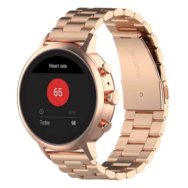 18mm Steel Wrist Strap Watch Band for Fossil Female Sport / Charter HR / Gen 4 Q Venture HR (Colour)