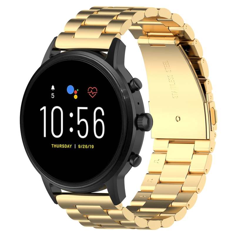 22mm Steel Wrist Strap Watch Band for Fossil Gen 5 Carlyle, Gen 5 Julianna, Gen 5 Garrett, Gen 5 Car