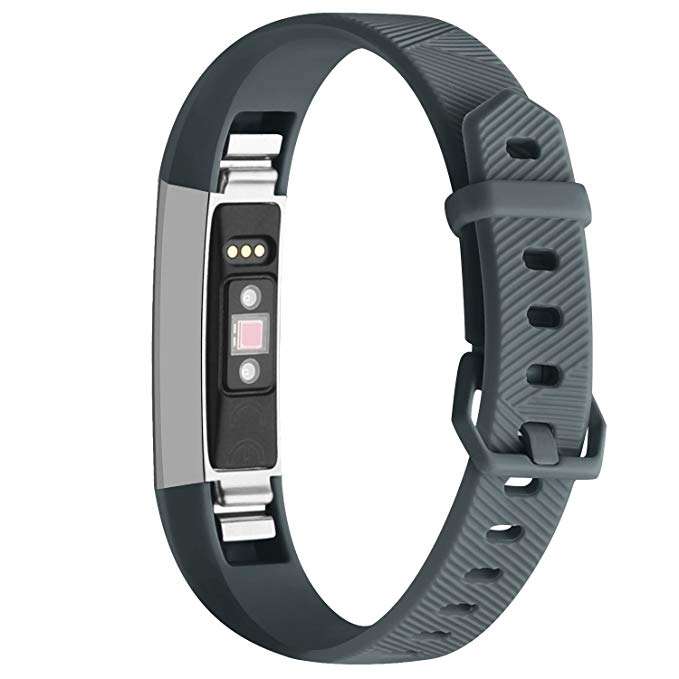 Solid Color Silicone Watch Band for FITBIT Alta / HR(Rose Red)