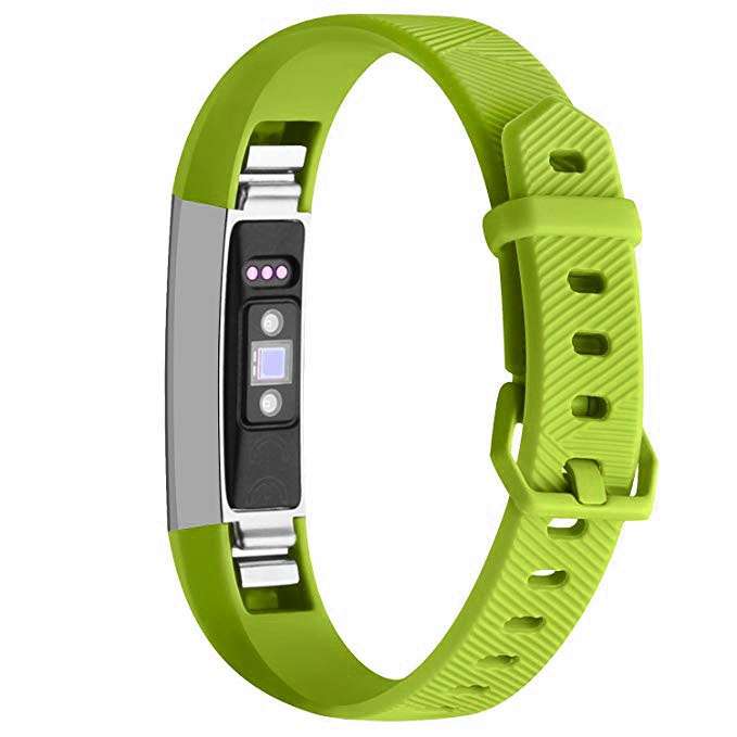 Solid Color Silicone Watch Band for FITBIT Alta / HR(Rose Red)