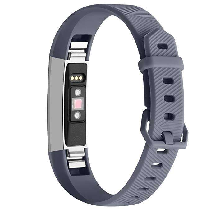 Solid Color Silicone Watch Band for FITBIT Alta / HR(Rose Red)