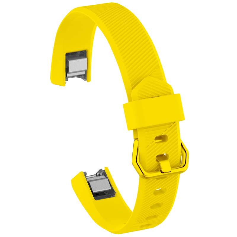 Solid Color Silicone Watch Band for FITBIT Alta / HR(Rose Red)