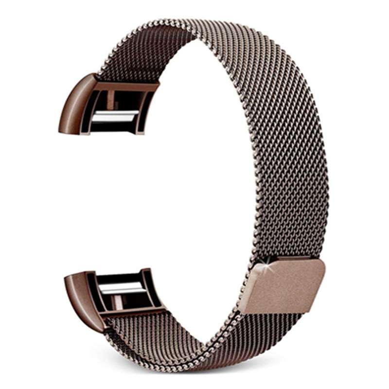 Smart Watch Stainless Steel Watch Band for FITBIT Charge 2, Size: S(Blue)