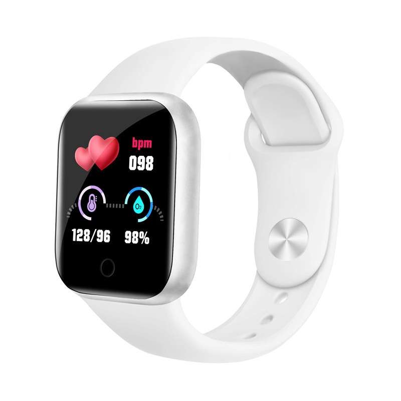 Y68 1.44 inch Smart Watch, Support Heart Rate Blood Pressure Blood Oxygen Monitoring (Black)