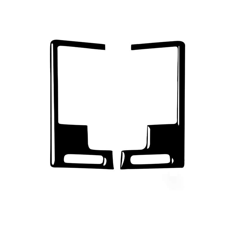 For Nissan 350Z 2003-2009 2pcs Car Center Vent Exhaust Decorative Stickers, Left and Right Drive Uni