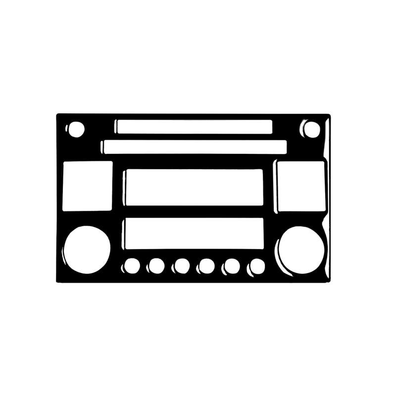 For Nissan 350Z 2003-2009 Car CD Radio Playback Panel Decorative Stickers, Left and Right Drive Univ