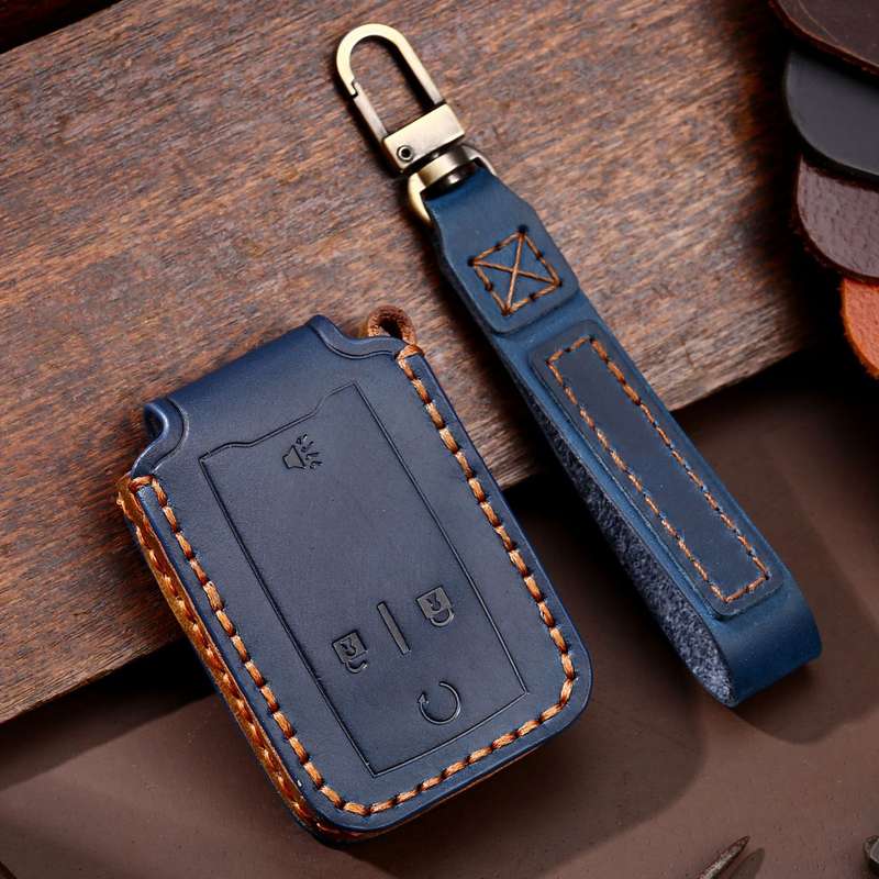 For Chevrolet GMC / Colorad 4-button C159 Car Key Leather Protective Case(Black)