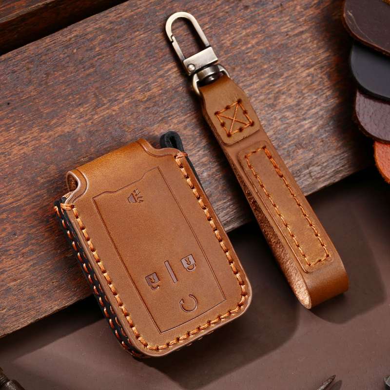 For Chevrolet GMC / Colorad 4-button C159 Car Key Leather Protective Case(Black)