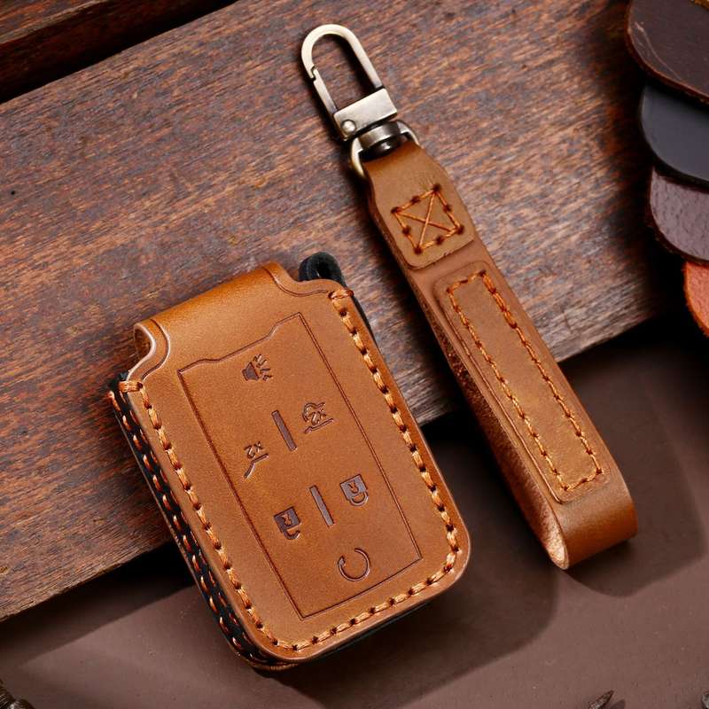 For Chevrolet GMC / Colorad 6-button C160 Car Key Leather Protective Case (Black)
